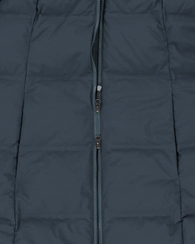 Eddie Bauer Women's Blue Down Filled Long Hooded Puffer Jacket - M