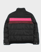 Vintage Women's Y2K 00s Burberry Black Label Down Filled Nova Check Lined Fur Trim Collared Puffer Jacket - M