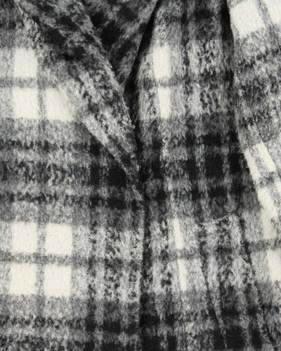 Vintage Women's DKNY Check Wool Blend Overcoat - XS