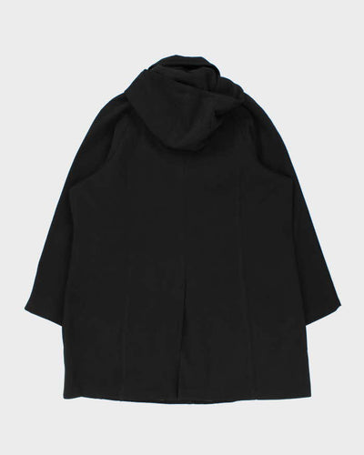Vintage 00s Women's Black London Fog Weatherproof Hooded Overcoat - XL