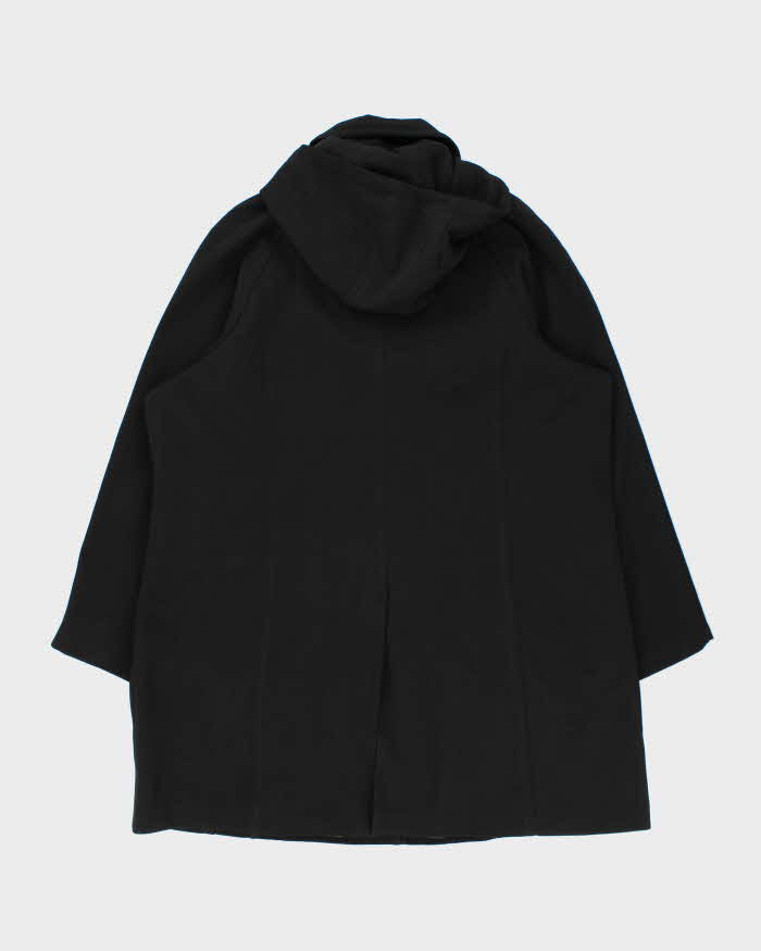 Vintage 00s Women's Black London Fog Weatherproof Hooded Overcoat - XL