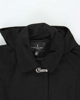 Vintage 00s Women's Black London Fog Weatherproof Hooded Overcoat - XL