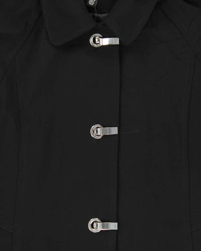 Vintage 00s Women's Black London Fog Weatherproof Hooded Overcoat - XL