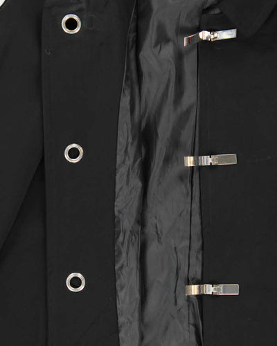 Vintage 00s Women's Black London Fog Weatherproof Hooded Overcoat - XL