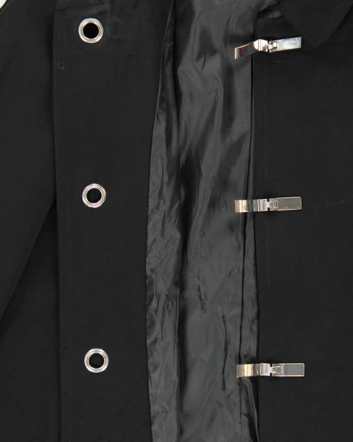 Vintage 00s Women's Black London Fog Weatherproof Hooded Overcoat - XL