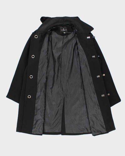 Vintage 00s Women's Black London Fog Weatherproof Hooded Overcoat - XL