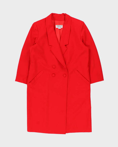 Vintage 1980s Women's London Fog Double Breasted Wool Overcoat - M