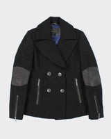 Vintage Women's BCBG Maxazria Wool Cashmere Blend Double Breasted Short Coat - M