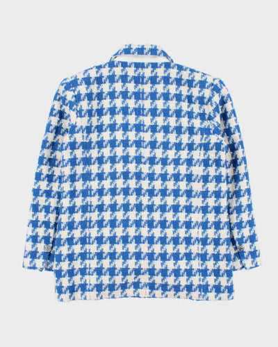 Sandro Women's Floriane Houndstooth Cotton Blend Oversized Blazer - M