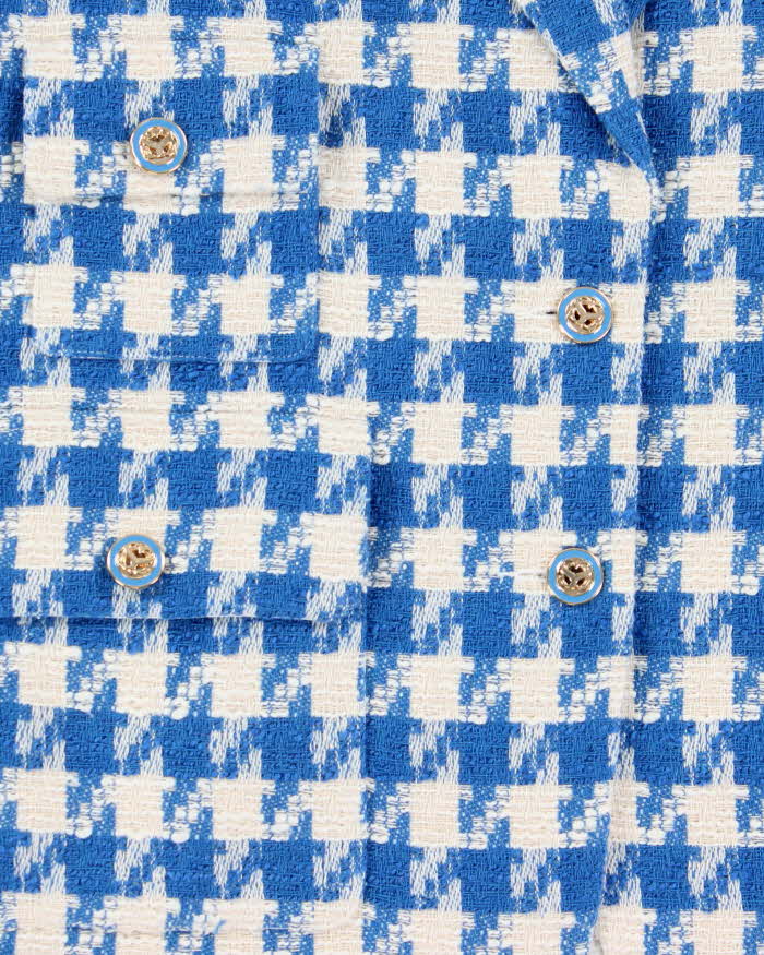 Sandro Women's Floriane Houndstooth Cotton Blend Oversized Blazer - M