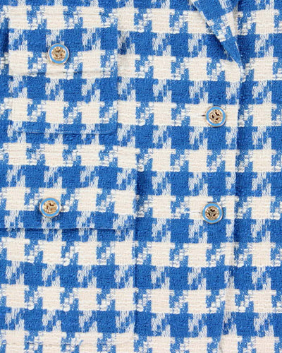 Sandro Women's Floriane Houndstooth Cotton Blend Oversized Blazer - M