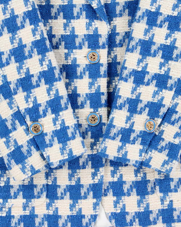 Sandro Women's Floriane Houndstooth Cotton Blend Oversized Blazer - M