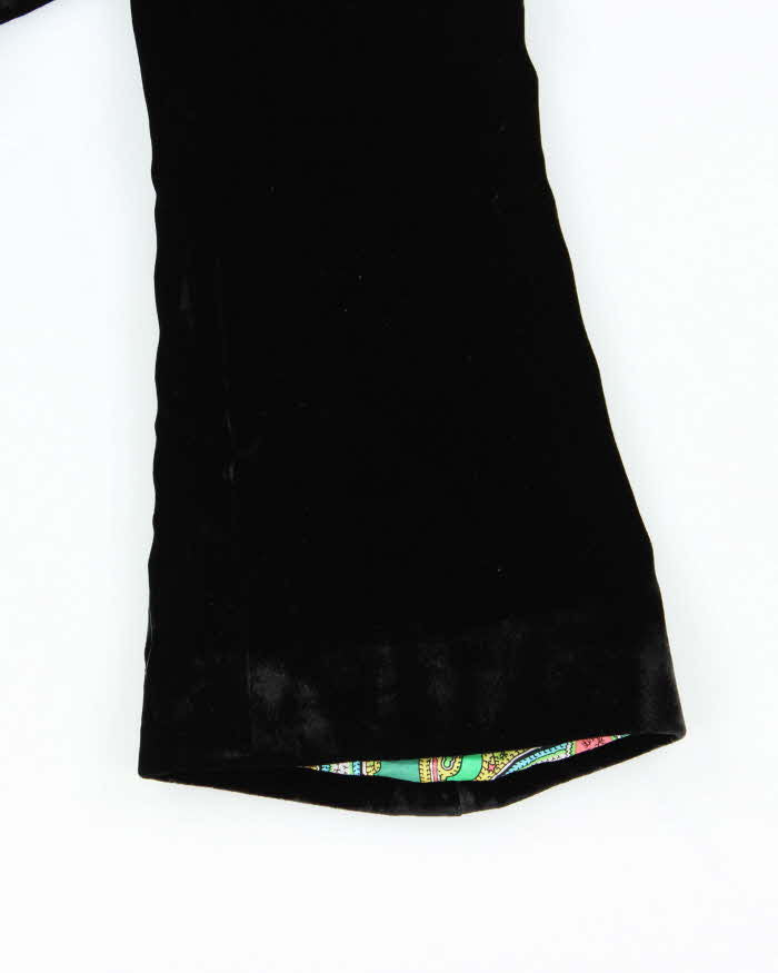 Vintage Y2K 00s Women's Till The End Velour Silk Lined Flared Cuff Blazer - XS