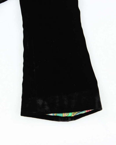 Vintage Y2K 00s Women's Till The End Velour Silk Lined Flared Cuff Blazer - XS