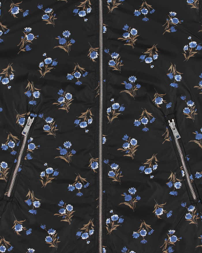 Vintage Women's Prada Floral Print Classic Sleeve Badge Hooded Windbreaker - L