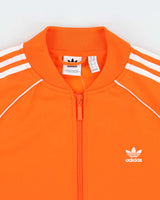 Vintage Women's Adidas Originals Superstar Blaze Orange Track Jacket - L