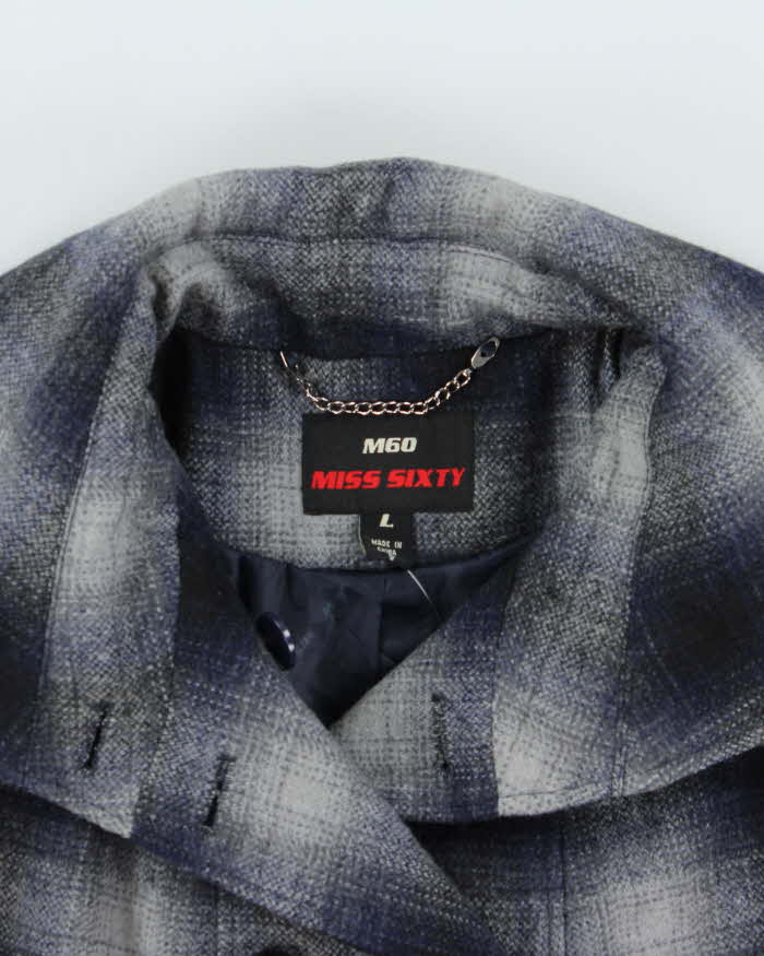 Vintage Y2k 00s Miss Sixty Wool Blend Double Breasted Coat - L