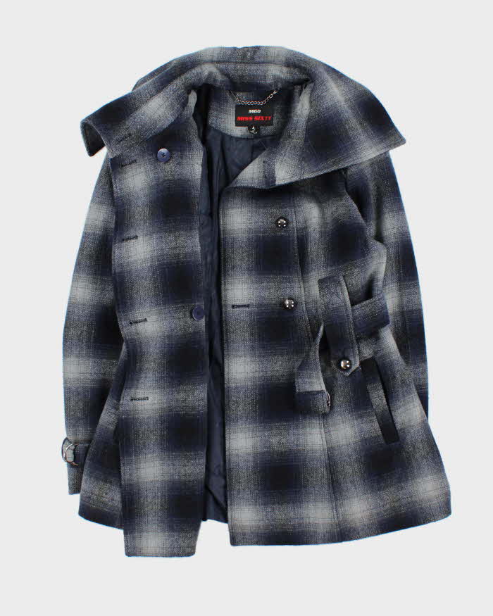 Vintage Y2k 00s Miss Sixty Wool Blend Double Breasted Coat - L