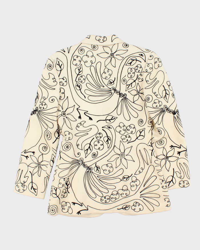 Vintage Franck Sorbier Embroidered Silk Blazer Jacket - S