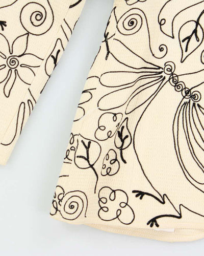 Vintage Franck Sorbier Embroidered Silk Blazer Jacket - S