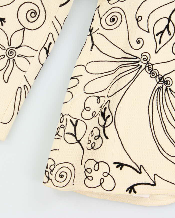 Vintage Franck Sorbier Embroidered Silk Blazer Jacket - S