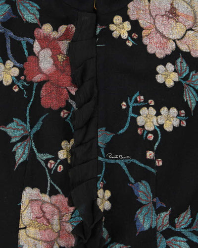 Vintage Roberto Cavalli Wool Lightweight Floral Blazer - S