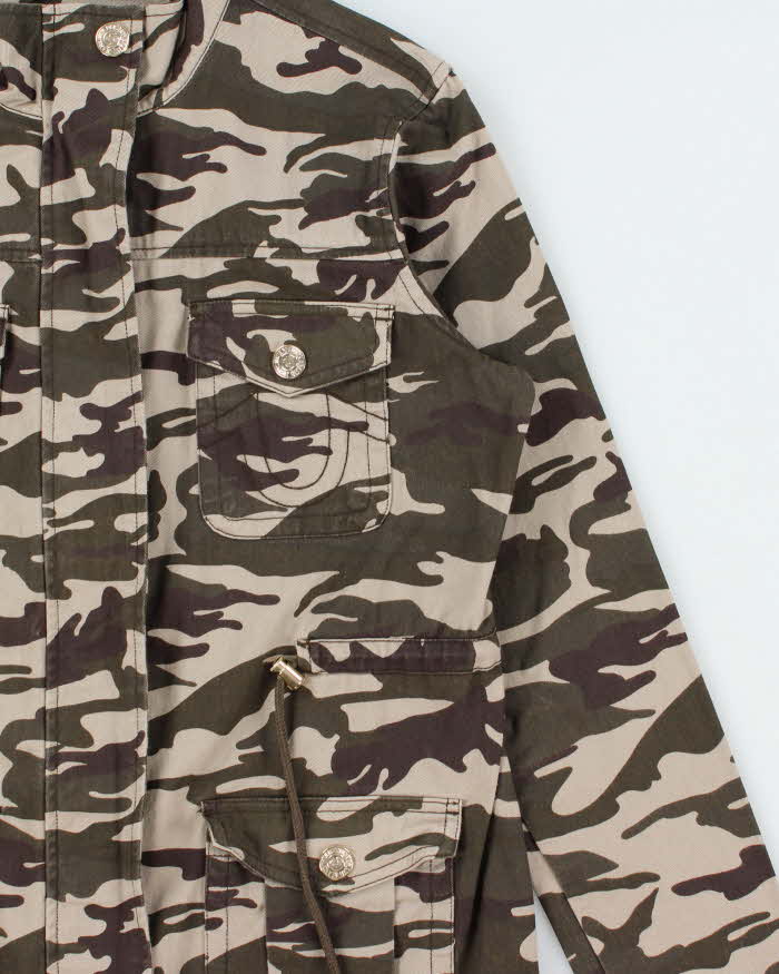Vintage Women's True Religion Camouflage Military Cotton Chore Jacket - M