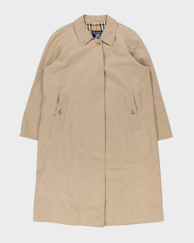 Vintage 1980s Women's Burberry Nova Check Lined Classic Oversized Mac - L