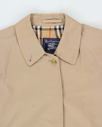 Vintage 1980s Women's Burberry Nova Check Lined Classic Oversized Mac - L