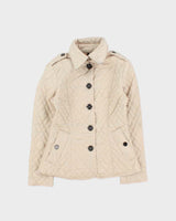 Vintage 00s Women's Burberry Nova Check Lined Quilted Fitted Jacket - M