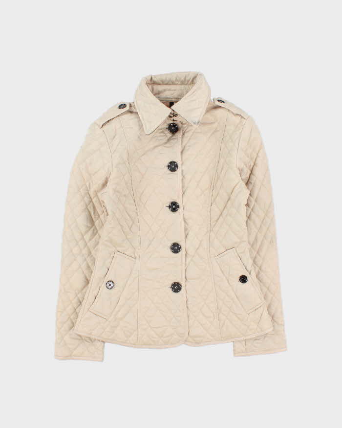 Vintage 00s Women's Burberry Nova Check Lined Quilted Fitted Jacket - M