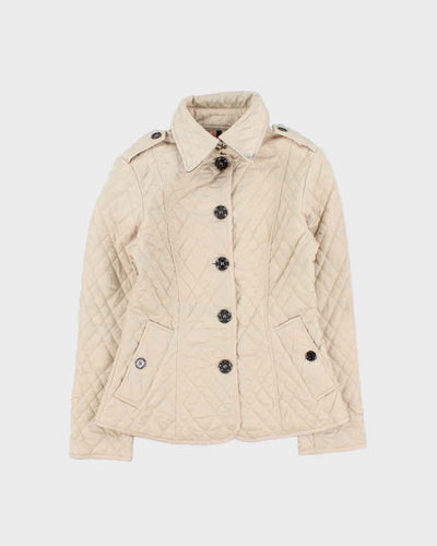 Vintage 00s Women's Burberry Nova Check Lined Quilted Fitted Jacket - M