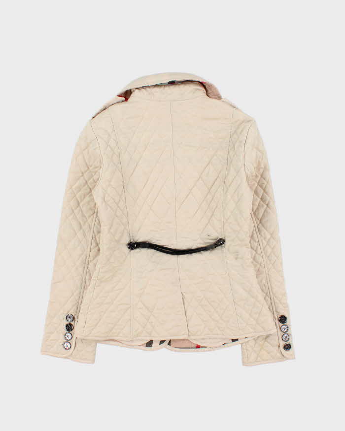 Vintage 00s Women's Burberry Nova Check Lined Quilted Fitted Jacket - M