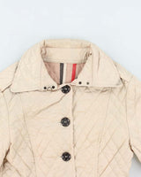 Vintage 00s Women's Burberry Nova Check Lined Quilted Fitted Jacket - M