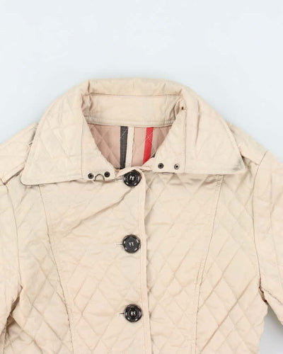 Vintage 00s Women's Burberry Nova Check Lined Quilted Fitted Jacket - M