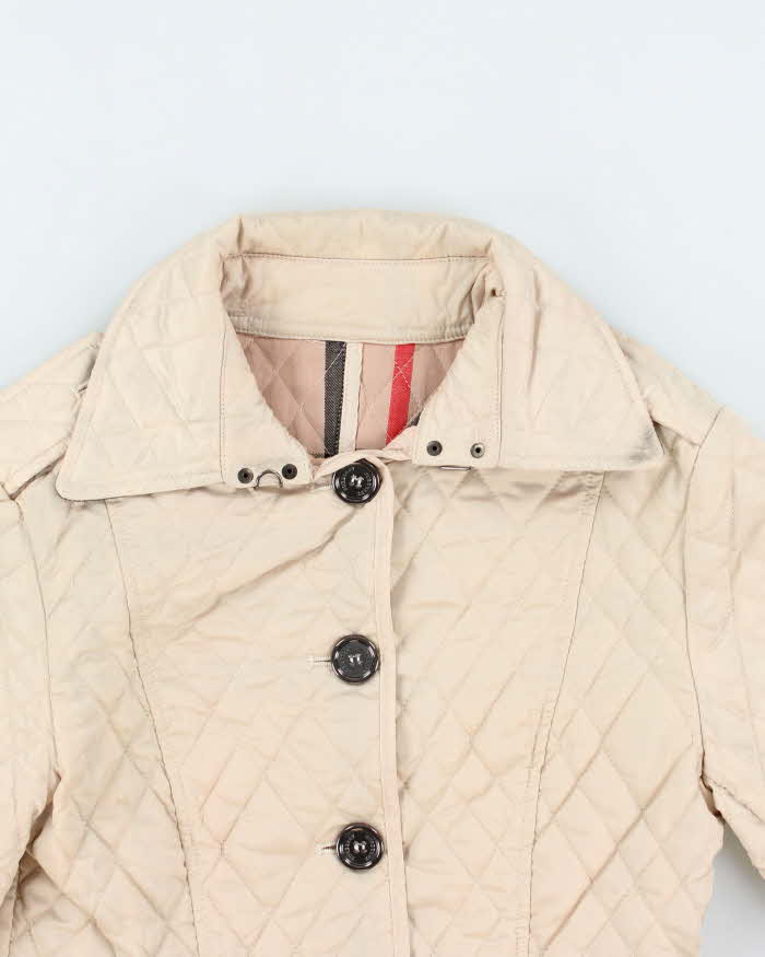 Vintage 00s Women's Burberry Nova Check Lined Quilted Fitted Jacket - M