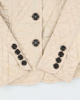 Vintage 00s Women's Burberry Nova Check Lined Quilted Fitted Jacket - M