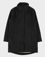 Vintage Women's Grey Pendleton Cascade Wool Zip-Up Oversized Overcoat - S