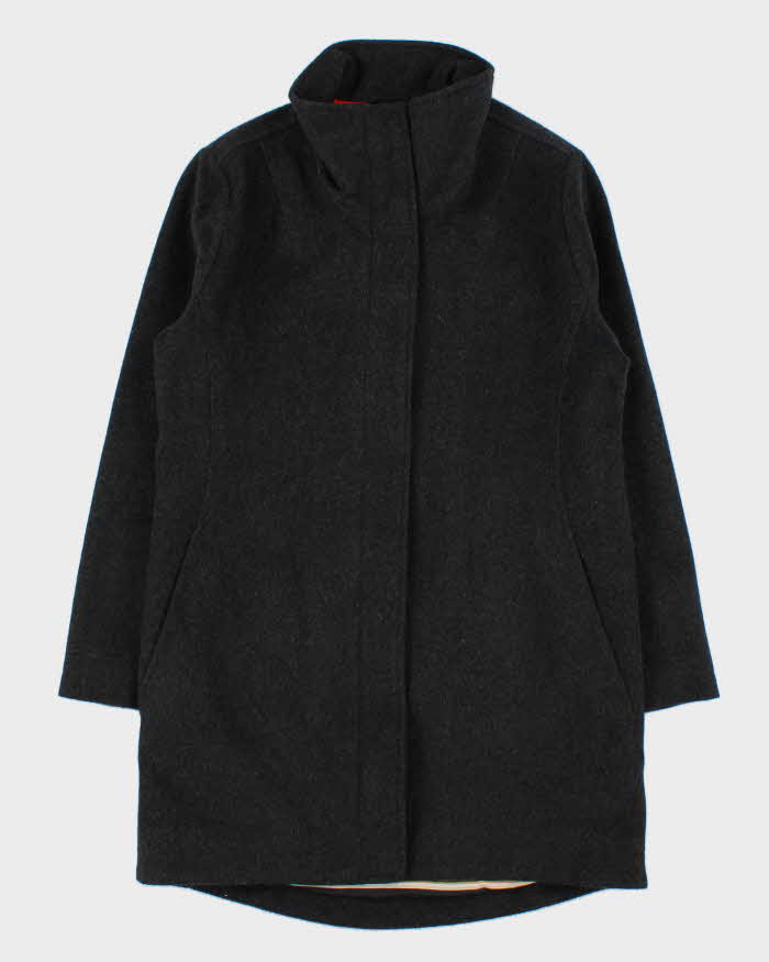 Vintage Women's Grey Pendleton Cascade Wool Zip-Up Oversized Overcoat - S