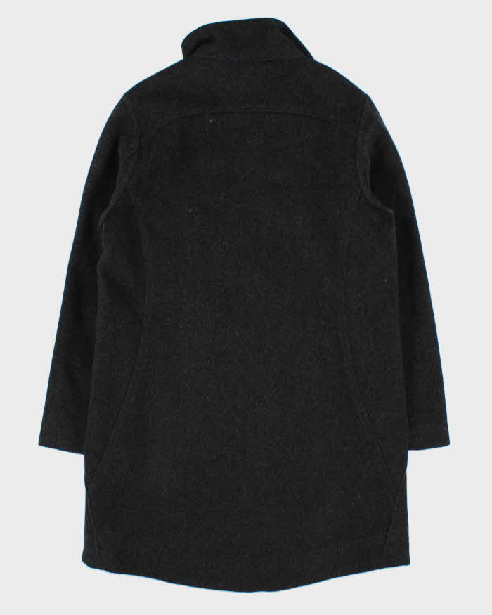 Vintage Women's Grey Pendleton Cascade Wool Zip-Up Oversized Overcoat - S