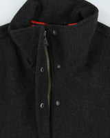 Vintage Women's Grey Pendleton Cascade Wool Zip-Up Oversized Overcoat - S