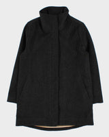 Vintage Women's Grey Pendleton Cascade Wool Zip-Up Oversized Overcoat - M