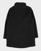 Vintage Women's Grey Pendleton Cascade Wool Zip-Up Oversized Overcoat - M