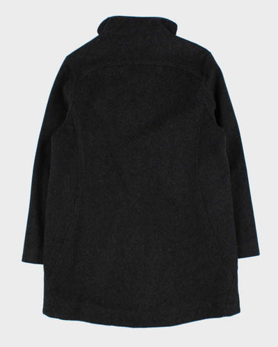 Vintage Women's Grey Pendleton Cascade Wool Zip-Up Oversized Overcoat - M