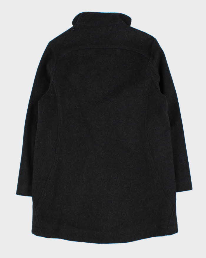 Vintage Women's Grey Pendleton Cascade Wool Zip-Up Oversized Overcoat - M