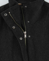 Vintage Women's Grey Pendleton Cascade Wool Zip-Up Oversized Overcoat - M