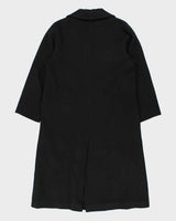 Vintage 1990s Women's Black London Fog Kensington Wool Oversized Trench Coat - XL