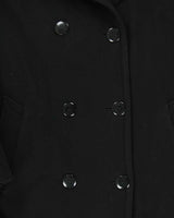 Vintage 1990s Women's Black London Fog Kensington Wool Oversized Trench Coat - XL