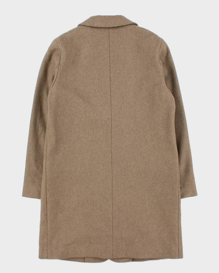 Vintage Women's A.P.C Brown Wool Single Breasted Overcoat - M