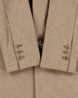 Vintage Women's A.P.C Brown Wool Single Breasted Overcoat - M